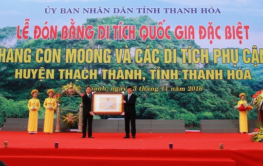 Hang Con Moong được công nhận là di tích Quốc gia