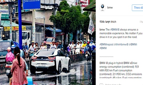 BMW i8 "lội nước" ở Việt Nam gây xôn xao trên Instagram