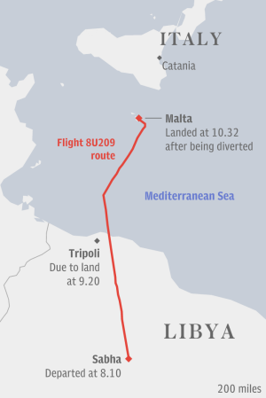 Không tặc cướp máy bay Libya, giữ hơn 100 con tin trong 4 giờ