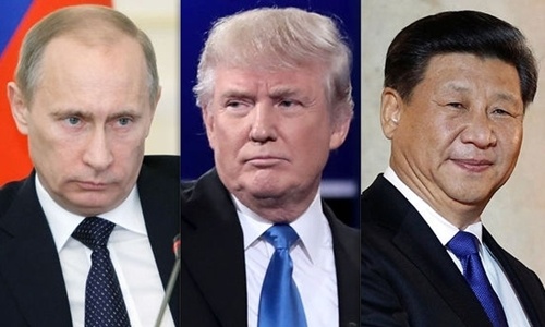Tam giác quyền lực Mỹ - Trung - Nga trong năm 2017