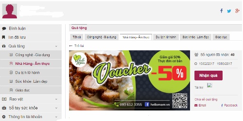 Tặng voucher giảm giá 50% cho độc giả VnExpress ở Hà Nội