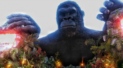 Sân khấu 1 tỷ của phim Kong trước và sau khi cháy rụi