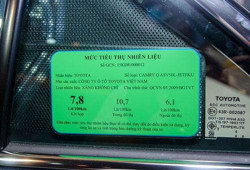 Dán nhãn năng lượng ở Việt Nam không làm ôtô tăng giá