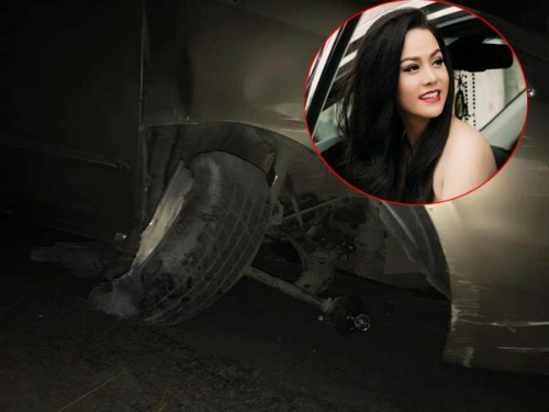 Ca sĩ Nhật Kim Anh bị tai nạn ôtô