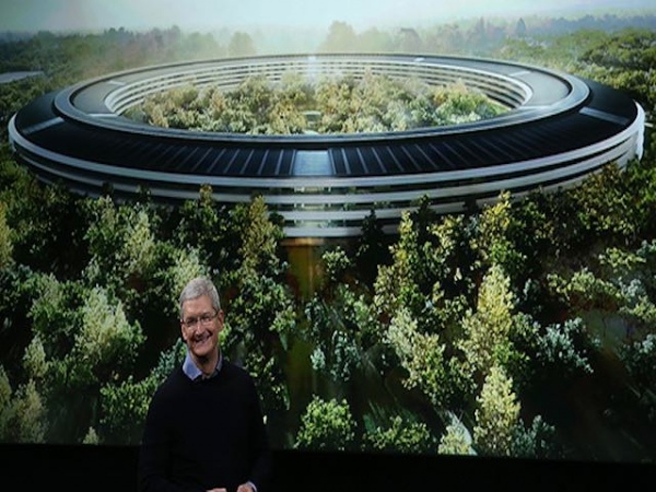 Video flycam mới nhất về "trụ sở phi thuyền" Apple Park