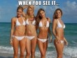 Bức ảnh 4 cô gái xinh đẹp mặc bikini khiến người xem "toát mồ hôi" mới tìm ra được điểm kỳ lạ