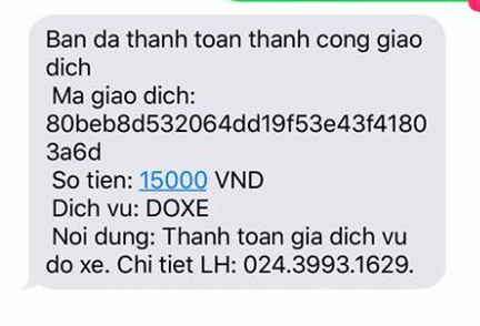 Mất quá nhiều thời gian để gửi xe bằng tin nhắn ở Hà Nội