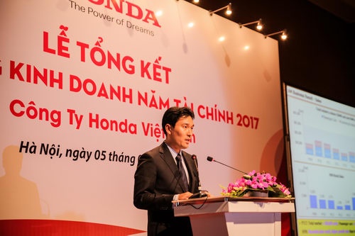Honda Việt Nam bán ra hơn 12.000 ô tô trong năm tài chính 2017