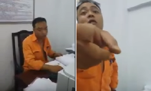 Nhân viên điện lực Hà Nội phanh áo ngực, dọa đánh khách hàng