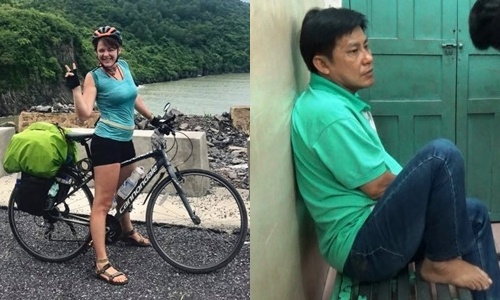 Camera ghi hình kẻ trộm xe đạp của cô gái Tây đi xuyên Việt