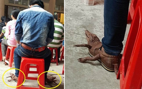 Chàng trai đi giày cá sấu nguyên con "giá chục triệu" gây tranh cãi