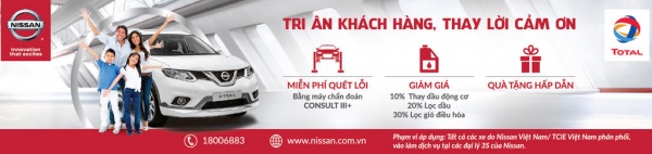 Nissan Việt Nam ưu đãi "Tri ân khách hàng, thay lời cảm ơn"