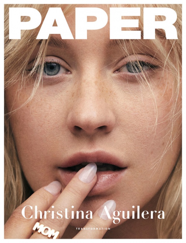 Christina Aguilera tự tin với mặt tàn nhang trên tạp chí