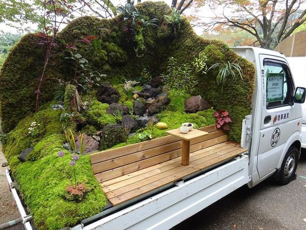 Người Nhật khiến cả thế giới sửng sốt vì trồng cả "rừng cây" tuyệt đẹp trên thùng xe tải