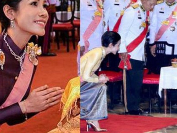 Hoàng tử Thái Lan bất ngờ bế bổng chị gái trong lễ giỗ cố vương