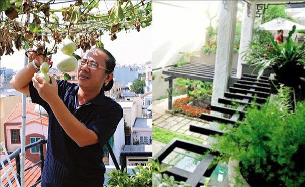 Nhà Celeb: Nghệ sĩ Trung Dân chuẩn người Nam bộ, tự trồng rau trên sân thượng 30m2