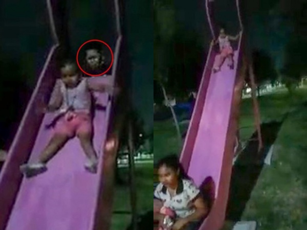 Xem lại clip quay con gái trong công viên buổi tối, mẹ hoảng hốt phát hiện gương mặt "ma quái"